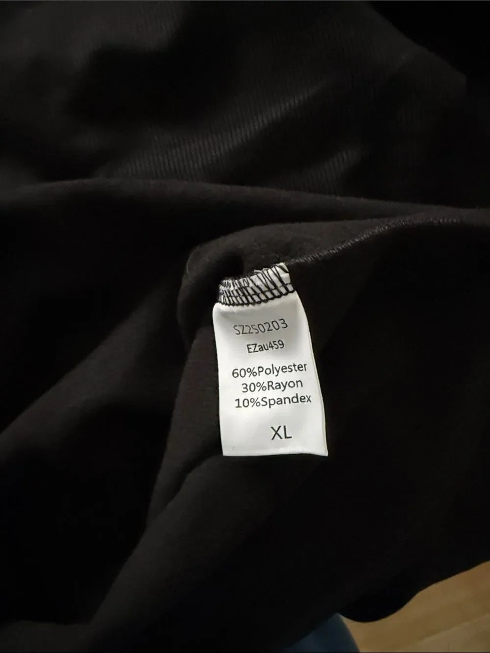 NWT Automet Black Ribbed Stretch Crew Neck Long Sleeve Top Shirt Size XL - Picture 4 of 4